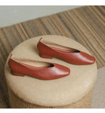 toe genuine leather flats women candy color V open moccasins soft bottom shallow mouth loafers for woman mules work