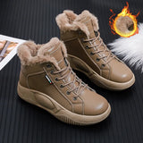 Breakj Top Small White Shoes 2024 Winter New Add Velvet Versatile Student Cotton Shoes High Tide Thick Platform Casual Bread Shoes