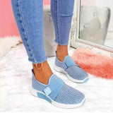 Women Shoes Platform Women Sneakers Summer Mesh Comfy Sock Shoes Soft Rubber Sole Slip-On Hot Flat Woman Vulcanize