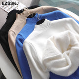 Autumn winter cashmere basic warm Sweater velvet Pullovers Women female fur thick Turtleneck sweater knit Jumpers