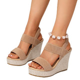 Breakj 2025 Summer Fish Mouth Fashion Thick Soles Tight Feet Comfortable Large Size Sandals