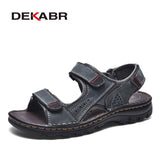 Genuine Leather Fashion Men Sandals Summer Men Casual Shoes Breathable Beach Sandals Sapatos Masculinos Plus Size