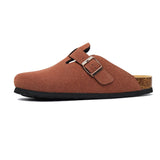 Men's Cork Shoes 2022 New Camel Classic Closed Toe Mule Slippers Flock Fashion Brown Cork Sandals Man Women Unisex