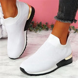 Women Vulcanized Shoes Platform Shoes Woman Solid Color Ladies Shoes Casual Breathable Wedges Ladies Walking