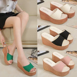 Breakj Summer New Women's Shoes Pine Cake Thick-Solle Women's Sandal Slippers A Word Casual Cool Drag Slope And Large