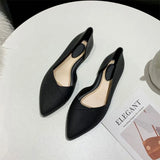 Shoes PVC Summer Jelly Shoes Women Sandals Pointed Toe Casual Flat Soft Bottom Female Slip on Shallow Ladies Single