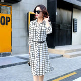 Dresses 2020 Summer Women Casual Plaid Striped Dress Tunics Beach Cover Vintage Dress Tunic Robe Femme Cardigan