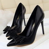 Shoes Bow-knot Pumps Women High Heels 2022 Fashion Women Heels Lady Stiletto Shoes Wedding Shoes Classic Pumps