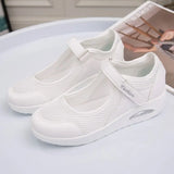 Cushion Platform Sneakers Women Breathable Mesh Spring Summer Casual Shoes Woman Plus Size 44 Ankle Strap Flats Zapato