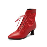 Breakj Heel Strap Martin Boots Plus Size Ankle Boots
