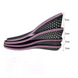 Men's And Women's Invisible Heightening Insoles Pink GEL 2CM-5CM Heightening Insoles Memory Foam