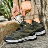 Breakj Autumn And Winter Men's Outdoor Hiking Sneakers Work-Resistant Shoes Thick Soles Wear-Resistant Walking