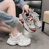 Small White Shoes Female Online Celebrities Breathable 2024 New Heightened Leisure Daddy Shoes All Kinds Of Lightweight Sports