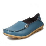 Women Shoes Woman Flats Genuine Leather Round toe Slip on Loafers Ladies Flat Shoes Skid proof Spring/Autumn