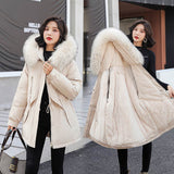 2021 Winter Jacket Women Personalized Fashion Warm Fur Lining Cotton Women Coat Thick Quality Hooded Winter