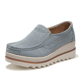 Autumn Shoes Woman Platform Women Shoes Cow Suede Leather Flats Thick Sole Women's Loafers