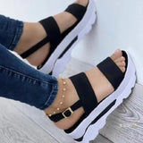 Fashion Wedge Female Platform Buckle Strap Street Summer Shoes Punk Beach Wedges Women Sandals Chunky Sandalias De
