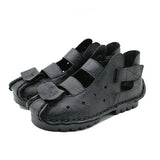 2021 Summer Soft Bottom Flat Genuine Leather Women Shoes Personality Leisure Women Sandals Retro Handmade Sandals