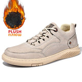 Men Boots Leather Men's Snow Boots Luxury Mens Sneakers Winter Shoes for Men Outdoor British Autumn Spring Boots