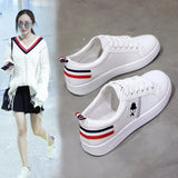 Spring 2023 Comfortable White Shoes Korean Version Of Women's Thick-Soled Flat-Soled Running Shoes Korean Version Of Student Strapped Women's