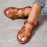 Breakj Summer New Flat Cool Slippers Women's Large Code Pure Color Wearing Casual Women's