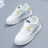 Breakj White Shoes Women 2025 Autumn New Ins Korean Version Of Thick Soles To Increase The Number Of Students Shoes Women's Casual Lace