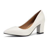 Dress, Professional High Heels, Women's Etiquette, Pointed, Shallow Mouth, Single Shoes, Dumb Leather, Black Thick Heels, Work Shoes, Size