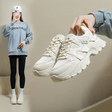 Breakj Korean Version Of The New Dad Shoes Female 2025 Spring Student Running Sports Thick Platform Increased Leisure Street Shot QRJ