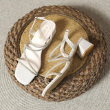 Breakj Sandals In The Summer Of 2025 British Fashion With New Square Head Drill With Thick High Heels Women's