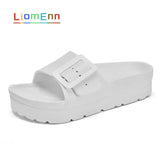 Summer Slippers Platform Shoes EVA Home House Slippers 2021 Pink White Black Casual Beach Sandals Slides Female flip