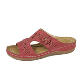 Breakj Asia Large-Size Hollow Flowers Thick Bottom Slippers Female Font And Beach Cool Slippers