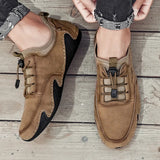 Korean Version Of The New Men's Leather Shoes In Spring Is Breathable, A Lazy Man, A Set Foot, Octopus, Fish And Beans