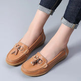 New Arrival Shoes Woman Genuine Leather Women Flats Slip On Women's Female Moccasins
