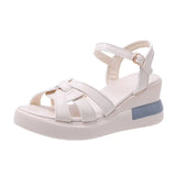 Thick-Soled Sandals Women's Summer 2023 New Muffin Shoes Fashionable High-Heel Large-Size Women's Shoes
