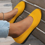 Breakj And Autumn New Large Size Round Head Solid Color Flat Casual Bean