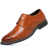 Breakj Leather Shoes Men's Versatile Business Dress Fashion Casual Men's Round Head Low Help Spring And Autumn Shoes Heighten Men's