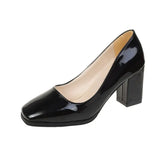 Breakj Casual Women's Shoes 2025 Spring New Fashion Square Head High Heel 4243 Large Women's