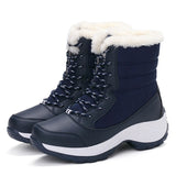 Boots for Women Winter Snow Boots Chunky Platform Waterproof Non-slip Warm Shoes Woman Boots Plus Size Casual Mid