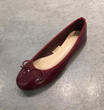 Leather bow ballerinas woman bow-knot loafers brand retro single flats shoes round toe slip on moccasins female
