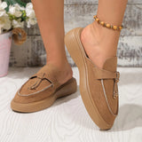 Breakj Large-Size New Autumn 2025 New Fashion Single Shoes With Flat Comfortable Thick-Soled Slippers Women's