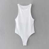 Women Bodycon Slim Elastic Bodysuit 2020 Fashion Elegant Ladies Casual Club Party Sleeveless Bodysuits Femme