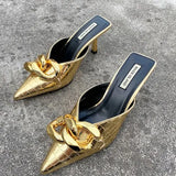 Women Slippers Summer Stiletto Pointed Sandals And Slippers To Wear Fashionable High Heels Sandals