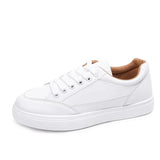 Summer New Leather Face Pure Color Flat Shoes Women's Students Light Women's Casual Sports Small White