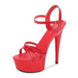 Breakj Knot Show Artifact Model High Heels Heel Sexy Black Waterproof Platform 15Cm Hate Heaven