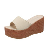 Breakj Summer New Women's Shoes Pine Cake Thick-Solle Women's Sandal Slippers A Word Casual Cool Drag Slope And Large