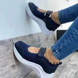 Breakj Casual Single-Shoe Women's Spring And Summer New Slope And Magic Sticker Casual Large-Size Sports Women's