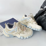 Summer Women Shoes 2021 Breathable Girls Chunky Sneakers Woman Lightweight Sport Shoes Stylish White Shoes For