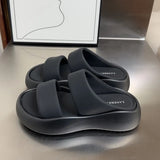 White Slippers Women Wear Summer 2024 New Korean Version Fashion One-Word Slippers Women's Leisure