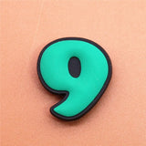 PVC Two Digital Fonts Shoe Charms Shoes Accessories Croc Shoe Buckle Decorations Shoe Ormaments fit JIBZ Party Kid's
