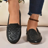 And Autumn 2025 New Single-Shoe Women's Version Of The Round Head Large-Size Flat Bottom Low-Heeled Casual Wear Bean